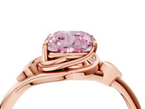 Rose gold Fancy Pink Cushion Cut Diamond Solitaire Ring with Twist Band and Four-Prong Setting_61