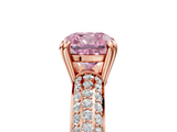 Rose gold Fancy Pink Cushion  Cut Pave Diamond Engagement Ring with Channel Set Band and Four-Prong Setting_25