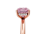 Rose gold Fancy Pink Cushion  Cut Solitaire Engagement Ring with Four-Prong Setting and Classic Band_26