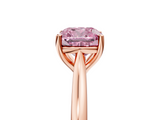 Rose gold Fancy Pink Cushion  Cut Solitaire Ring with Cathedral Band and Four-Prong Setting_63