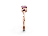 Rose gold Fancy Pink Cushion  Cut Solitaire Ring with Four-Prong Setting and Classic Band_31