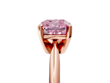 Rose gold Fancy Pink Cushion  Cut Solitaire Ring with Four-Prong Setting on a Classic Band_76