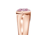 Rose gold Fancy Pink Cushion Cut Solitaire Tension Set Diamond Ring with Split Shank Band_5