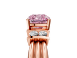 Rose gold Fancy Pink Cushion  Cut Three-Stone Channel Set Ring with Bar Prongs_65