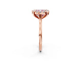 Rose gold Fancy Pink Cushion  Diamond Cluster Halo Solitaire with Four-Prong Setting_76