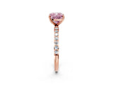 Rose gold Fancy Pink Cushion  Diamond Pavé Band with Six-Prong Setting_29