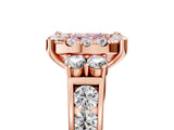Rose gold Fancy Pink Cushion  Halo Diamond Engagement Ring with Split Shank and Four-Prong Setting_48