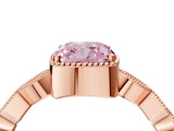 Rose gold Fancy Pink Cushion  Milgrain Marquise Diamond Twist Band Ring_66