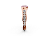 Rose gold Fancy Pink Cushion  Solitaire Bezel-Set Diamond Ring with Channel-Set Band_36