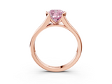 Rose gold Fancy Pink Cushion  Solitaire Bezel-Set Diamond Ring with Channel-Set Band_37