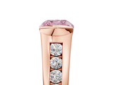 Rose gold Fancy Pink Cushion  Solitaire Bezel-Set Diamond Ring with Channel-Set Band_39
