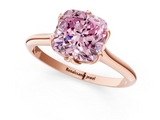 Rose gold Fancy Pink Cushion  Solitaire Cathedral Diamond Ring with Six-Prong Setting_18