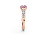 Rose gold Fancy Pink Cushion  Solitaire Channel-Set Diamond Engagement Ring with Four-Prong Setting_34