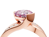 Rose gold Fancy Pink Cushion  Solitaire Channel-Set Split Shank Ring with Tension Prong Setting_7