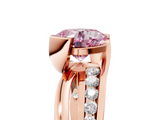 Rose gold Fancy Pink Cushion  Solitaire Channel-Set Split Shank Ring with Tension Prong Setting_8