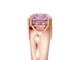 Rose gold Fancy Pink Cushion  Solitaire Diamond Ring with Six-Prong Cathedral Setting_37
