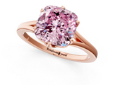 Rose gold Fancy Pink Cushion  Solitaire Diamond Ring with Six-Prong Setting and Tapered Band_18