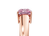 Rose gold Fancy Pink Cushion  Solitaire Diamond Ring with Tapered Band and Four-Prong Setting_54