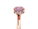 Rose gold Fancy Pink Cushion  Solitaire Engagement Ring with Cathedral Band and Four-Prong Setting_25