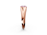 Rose gold Fancy Pink Cushion  Solitaire Tension Set Diamond Ring_21
