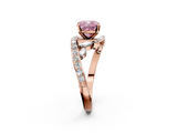 Rose gold Fancy Pink Cushion  Solitaire with Pavé Twist Band and Four-Prong Setting_42