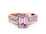 Rose gold Fancy Pink Emerald  Brilliant Channel-Set Solitaire Ring with Four-Prong Setting_20