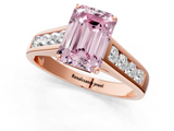 Rose gold Fancy Pink Emerald  Brilliant Channel-Set Solitaire Ring with Four-Prong Setting_21