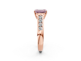 Rose gold Fancy Pink Emerald  Brilliant Channel-Set Solitaire Ring with Four-Prong Setting_22
