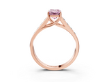 Rose gold Fancy Pink Emerald  Brilliant Channel-Set Solitaire Ring with Four-Prong Setting_23