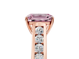 Rose gold Fancy Pink Emerald  Brilliant Channel-Set Solitaire Ring with Four-Prong Setting_25