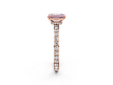 Rose gold Fancy Pink Emerald  Brilliant Pavé Band Solitaire with Four-Prong Setting_73