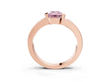 Rose gold Fancy Pink Emerald Cut Brilliant Channel-Set Diamond Ring with Bezel Prong Setting_3