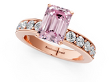 Rose gold Fancy Pink Emerald  Cut Channel Set Diamond Engagement Ring with Four-Prong Setting_205