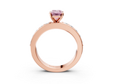 Rose gold Fancy Pink Emerald  Cut Channel Set Diamond Engagement Ring with Four-Prong Setting_207