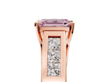 Rose gold Fancy Pink Emerald Cut Cut Channel Set Solitaire Ring with Four-Prong Setting_5