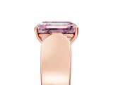 Rose gold Fancy Pink Emerald Cut Diamond Channel Set Solitaire Ring with Four-Prong Setting_17