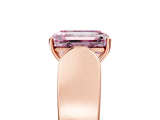 Rose gold Fancy Pink Emerald Cut Diamond Channel Set Solitaire Ring with Four-Prong Setting_41
