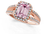 Rose gold Fancy Pink Emerald Cut Diamond Halo Split Shank Engagement Ring_40