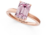 Rose gold Fancy Pink Emerald  Cut Solitaire Engagement Ring with Four-Prong Setting on a Classic Band_21
