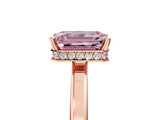 Rose gold Fancy Pink Emerald  Cut Solitaire Engagement Ring with Four-Prong Setting on a Classic Band_25