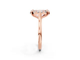 Rose gold Fancy Pink Emerald  Diamond Cluster Halo Solitaire with Four-Prong Setting_96