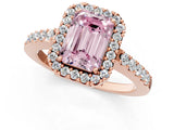 Rose gold Fancy Pink Emerald  Halo Diamond Pavé Solitaire Ring_40