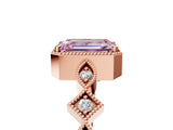 Rose gold Fancy Pink Emerald  Milgrain Marquise Diamond Twist Band Ring_68