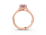 Rose gold Fancy Pink Emerald  Solitaire Bezel-Set Diamond Ring with Channel-Set Band_40