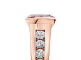 Rose gold Fancy Pink Emerald  Solitaire Bezel-Set Diamond Ring with Channel-Set Band_42
