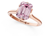 Rose gold Fancy Pink Emerald  Solitaire Cathedral Diamond Ring with Six-Prong Setting_18