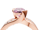 Rose gold Fancy Pink Emerald  Solitaire Channel-Set Split Shank Ring with Tension Prong Setting_7