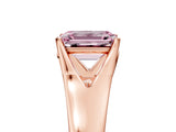 Rose gold Fancy Pink Emerald  Solitaire Diamond Ring with Cathedral Band and Four-Prong Setting_71