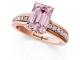 Rose gold Fancy Pink Emerald  Solitaire Diamond Ring with Channel Set Band and Six-Prong Setting_50