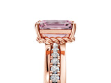Rose gold Fancy Pink Emerald  Solitaire Diamond Ring with Channel Set Band and Six-Prong Setting_54